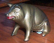 A. C. Williams Seated Pig Bank