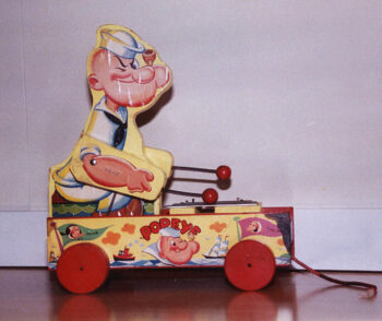 American Preschool Co. Popeye Xylophone Player 1957 Pull Toy