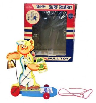 American Pre School Popeye Speedboard Pull Toy No. 830