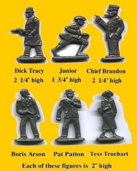 Allied and Home Foundry Mfg. Co. Dick Tracy Metal Figures Set of 6