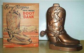 Almar Metal Arts Co. Roy Rogers Boot Bank