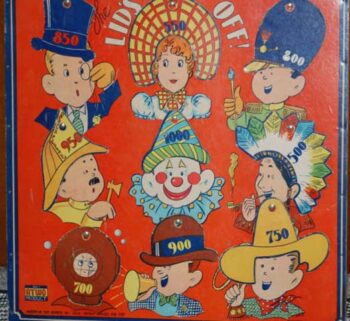 American Toy Works The Lid’s Match Hat Game 1937