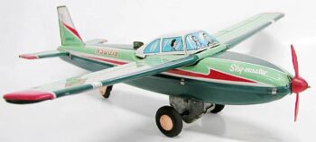 Aoyagi Skymaster Airplane tin toy friction Japan 1960’s