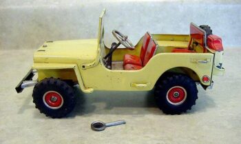 Arnold Civilian Willys Jeep Windup Tin Toy
