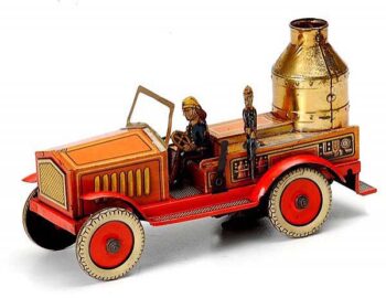 Arnold Fire Brigade with Steamboiler  Germany 1920’s  Tin Windup