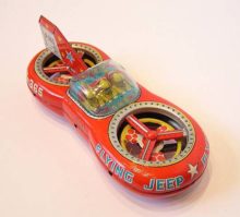 ATC Space Flying Jeep 1950’s  Tin Toy