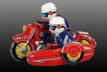 ATC Patrol Motorcycle with Sidecar Friction Toy