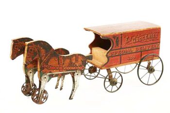 L. Bilber & Son 1890 NY Grocery Wagon Pull Toy