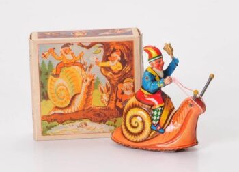 Blomer & Schuler B&S Figure Riding on a Snail
