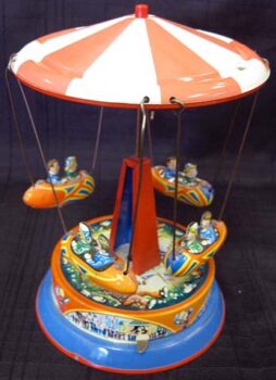 Blomer & Schuler B&S Carousel Merry-go-round Tin Windup 1950’s