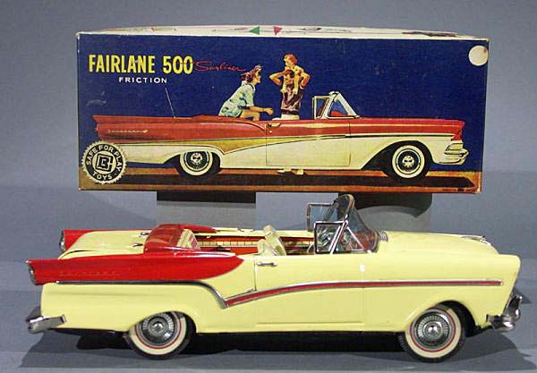 Bandai Ford Fairlane 500 Japan Tin Car - Antique Toys Library