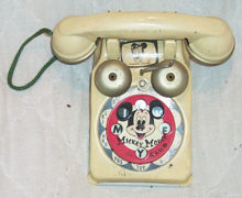 Gong Bell Mickey Mouse Club Talking Telephone
