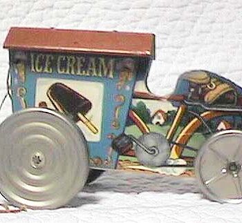 Gong Bell Ice Cream Wagon Pull Toy