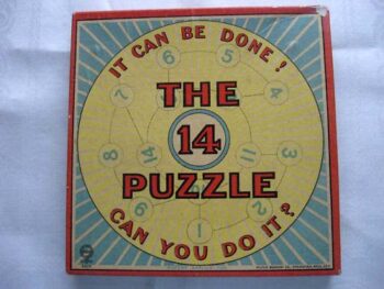Milton Bradley Game The 14 Puzzle