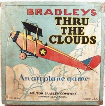 Milton Bradley Through The Clouds Airplane Game 1931
