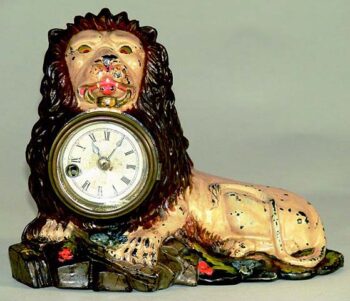 Bradley & Hubbard  Lion Blinking Eye Clock