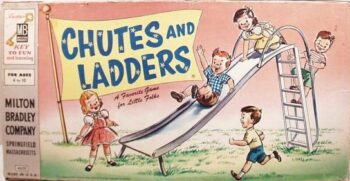 Milton Bradley Chutes and Ladders Game 1956