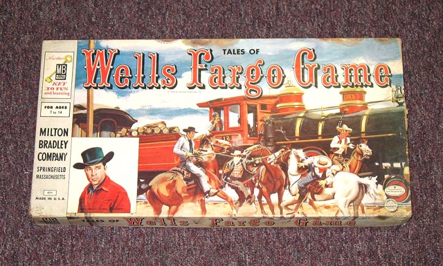 Milton Bradley Wells Fargo Western Board Game 1959