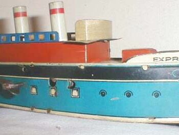 C & K Express Ship Tin Plate Windup Toy 1920’s