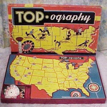 Cadaco-Ellis 1942 Topography Spinning Toy Game