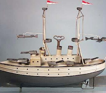 Carette Battleship Toy 15″ Tin
