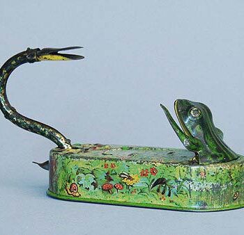 Carl Quehl Snake and Frog in Pond Mechanical Bank