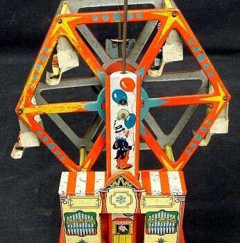 Cassa Ferris Wheel Windup Tin Litho Toy-German