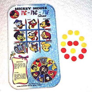 T Cohn Mickey Mouse Tic Tac Toe Disney Tin