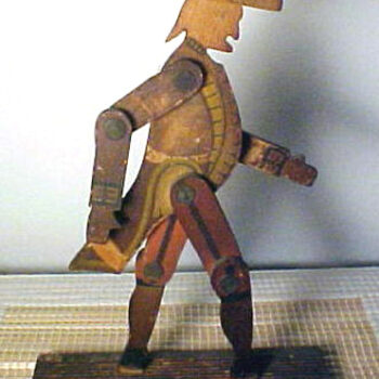 Crandall’s Jointed Soldier Toy Wood 1800’s