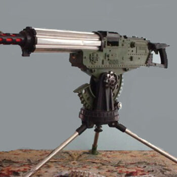 Deluxe Reading 1964 Shooting Shell Machine Gun with Tripod Toy