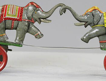 Gebruder Einfalt Elephants on Platform Toy