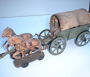 Elastolin Horse Drawn Wagon German