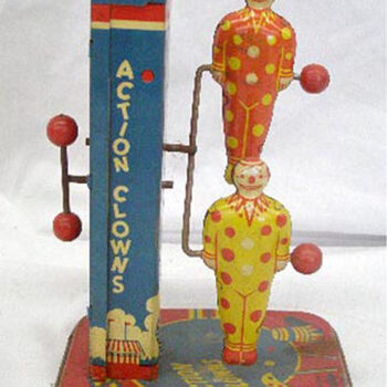 Expert Doll & Toy Co. Action Clowns Tin Windup
