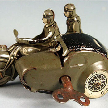 Kellerman Motorcycle with Sidecar German Tin