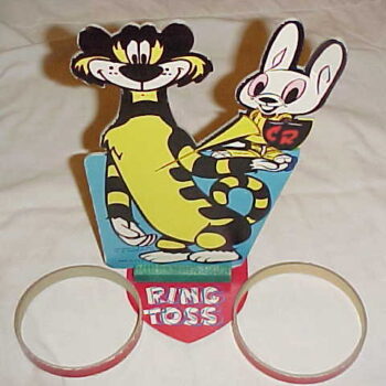 Classic Enterprises Crusader Rabbit Ring Toss Game 1950’s