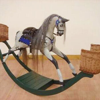 G & J Lines Lucy Gray Rocking Horse 3 Seat Bow Horse