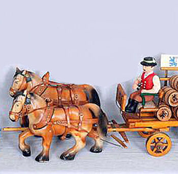 Steha Horse Drawn Lowenbrau Beer Wagon