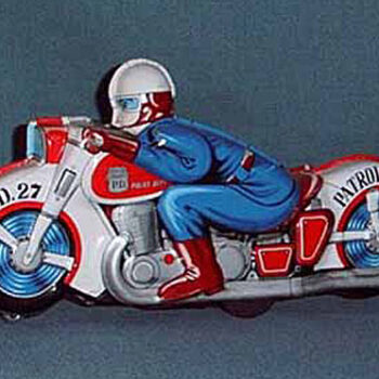 Haji Police Motorcycle Tin 1950’s