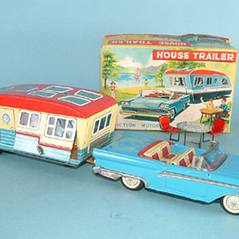 Haji House Ford Fairlane Convertible and Trailer with a Table Set