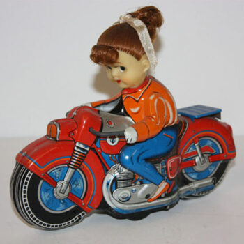 Haji Red Head Girl Motorcycle Japan 1960’s