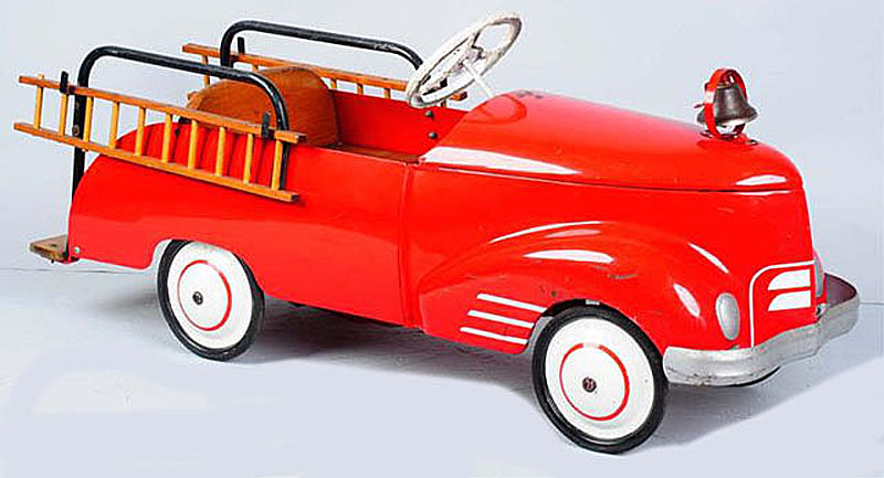 Garton Fire Ladder Pedal Car - Antique Toys Library