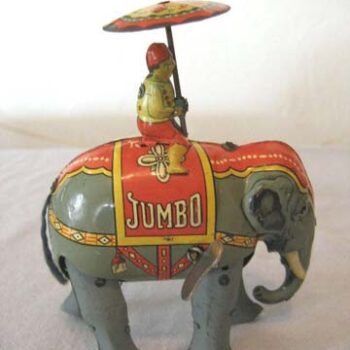 Circus Jumbo Elephant Toy U S Zone Germany Tin Litho