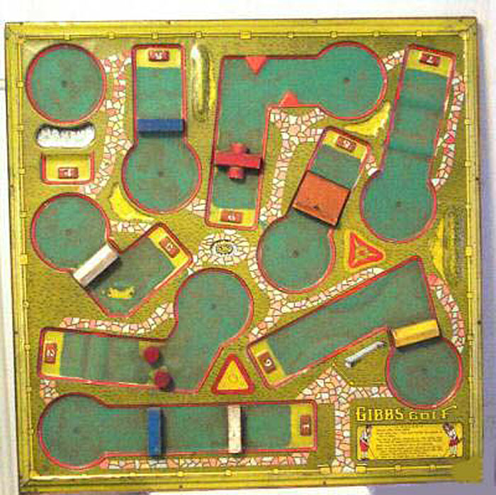 Gibbs Mfg. Co. Golf Board Game No. 200 Antique Toys Library