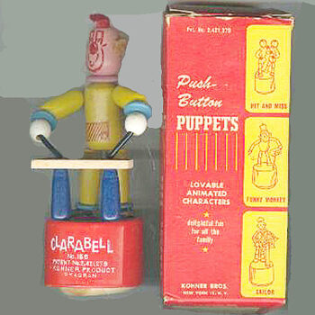 Kohner Howdy Doody Clarabell  Push Puppet 1950s