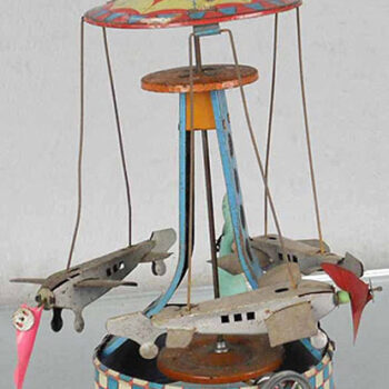 Wilhelm Krauss Flying Carousel w/3 Folker Airplanes