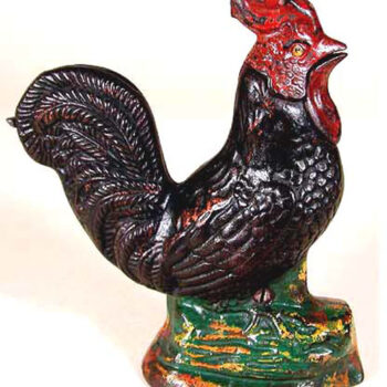Kyser & Rex Standing Rooster Mechanical Bank