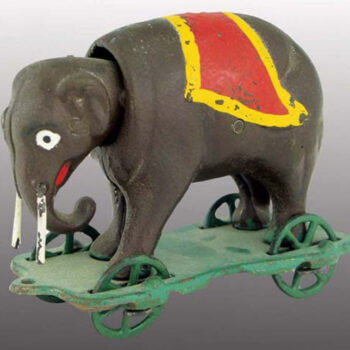 Kyser & Rex Elephant Mechanical Bank On Wheels