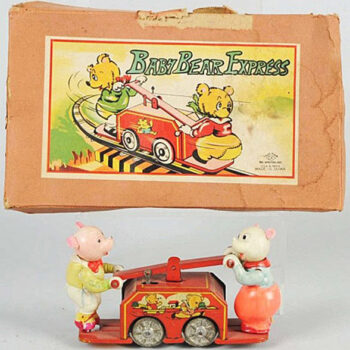 Kuramochi The Baby Bear Express Handcar Windup Toy
