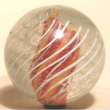 End of Cane Solid Core Swirl Marble