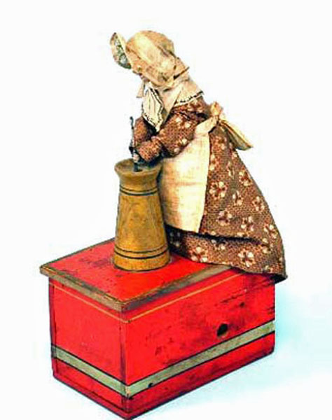 Ives, Blakeslee & Co. Churning Woman Toy